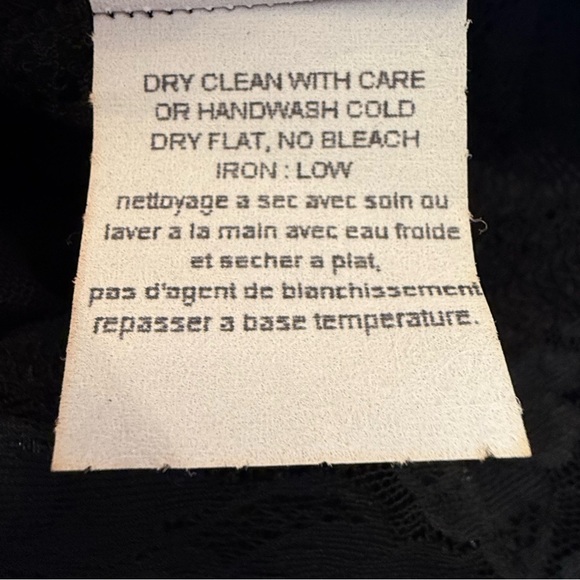 French Laundry by Neto Sheer Black Lace Top with 3D Floral Embellishments - Picture 8 of 16